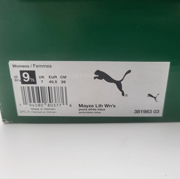 PUMA - Mayze - White-Lotus - Size 9½ - Sneakers - Picture 12 of 13